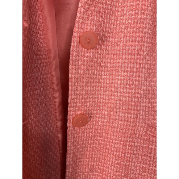Talbots Blazer Jacket Women 12 Tweed Orange Lined Career Classic Preppy 2 Button - Picture 7 of 9